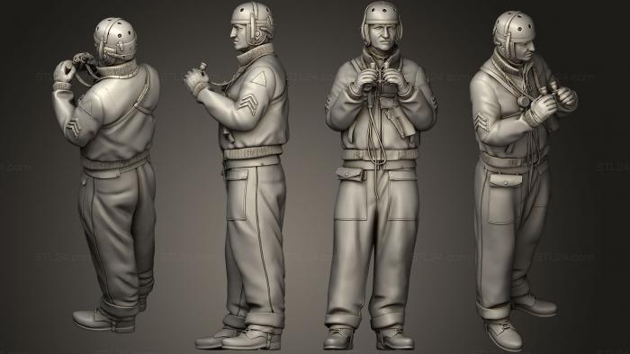 Military figurines (tank crew usa 2 03, STKW_0224) 3D models for cnc